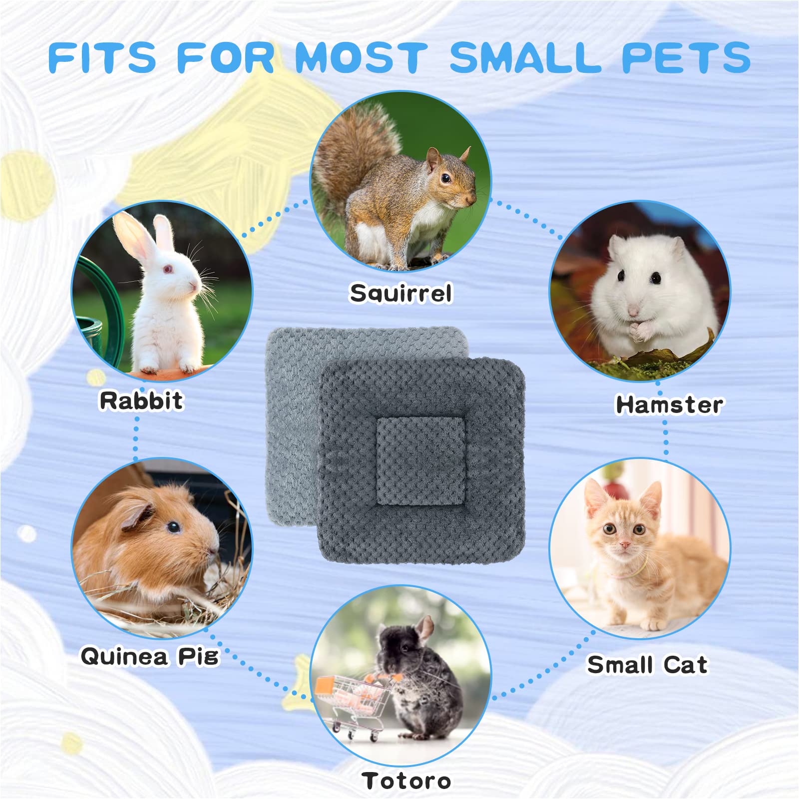 Gukasxi 2 Stück Plüschbetten Für Kleintiere - Winter Warm & Kuschelig