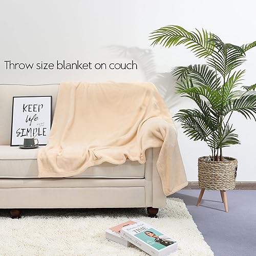 Miniatura 5 de NANPIPER Manta de forro polar suave y acogedora manta cálida y ligera para cama, color morado, 50 x 60 pulgadas