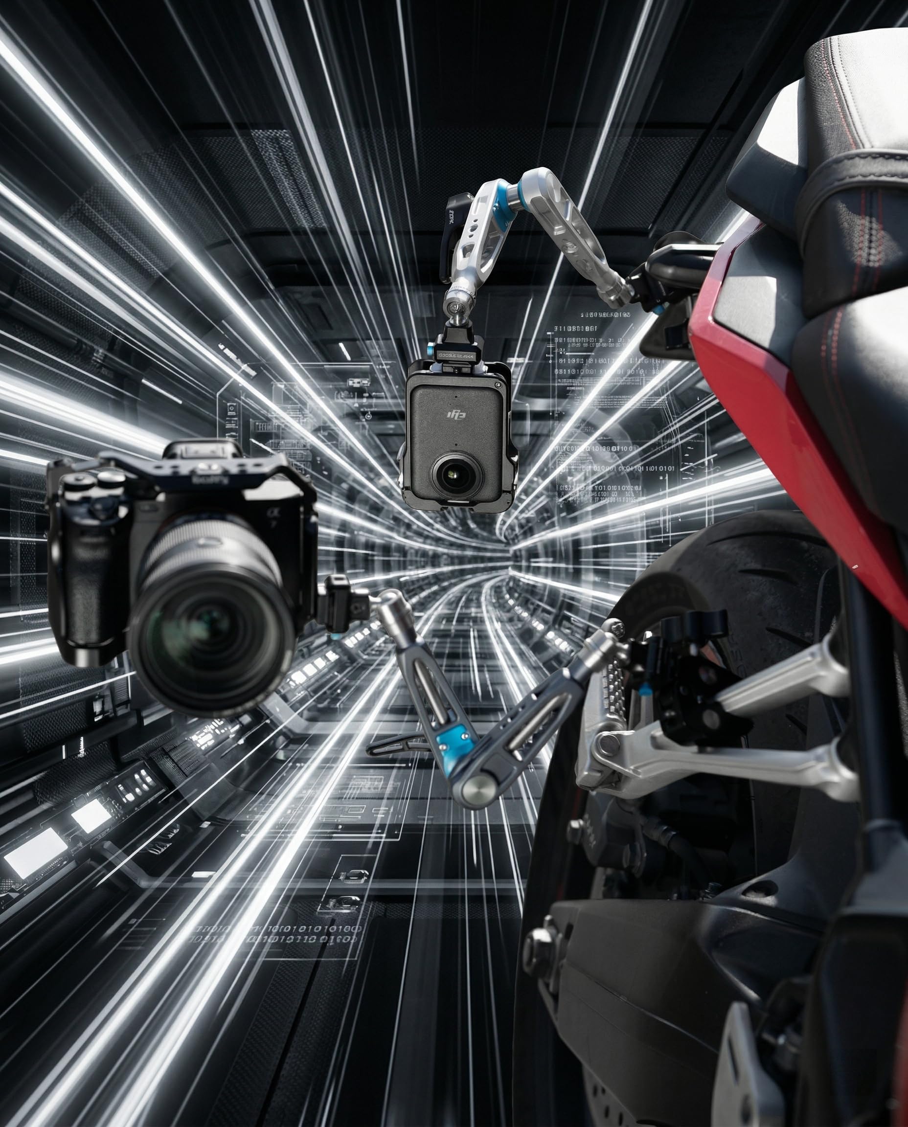 Bras Magique 27,9 cm avec Libération Rapide F22, Vis Filetée 6,35 mm, Têtes Sphériques 360° pour Écran Flash Lumière Cage