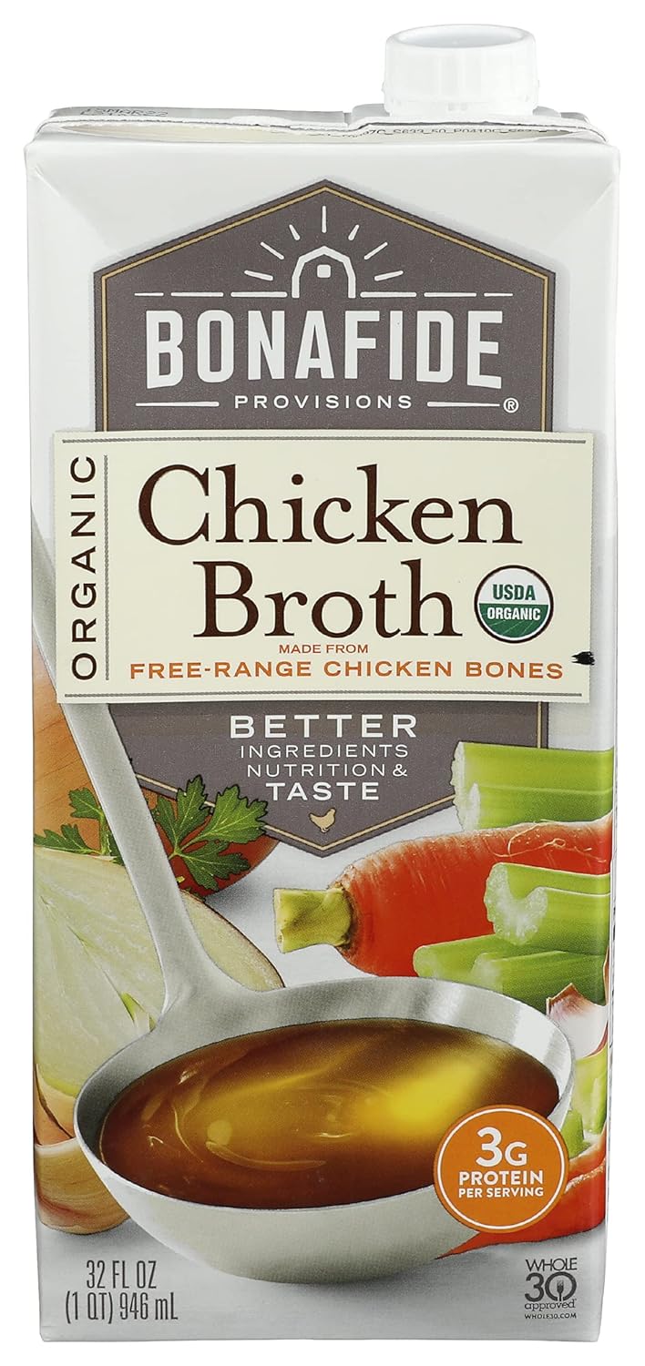 Bonafide Provisions Organic Chicken Broth, Shelf Stable 32