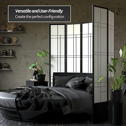 Miniatura 3 de Red Lantern SS-84EUDES-Black-5P - Divisor de habitación, 5 paneles, color negro Negro -,Natural,Rosewood,Miel,https://www.amazon.com/dp/undefined