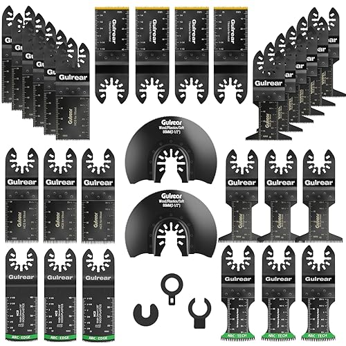Miniatura 7 de 100 piezas de herramientas oscilantes universaleshojas de sierra, cuchillas oscilantes multiherramienta compatibles con Fein Multimaster Porter