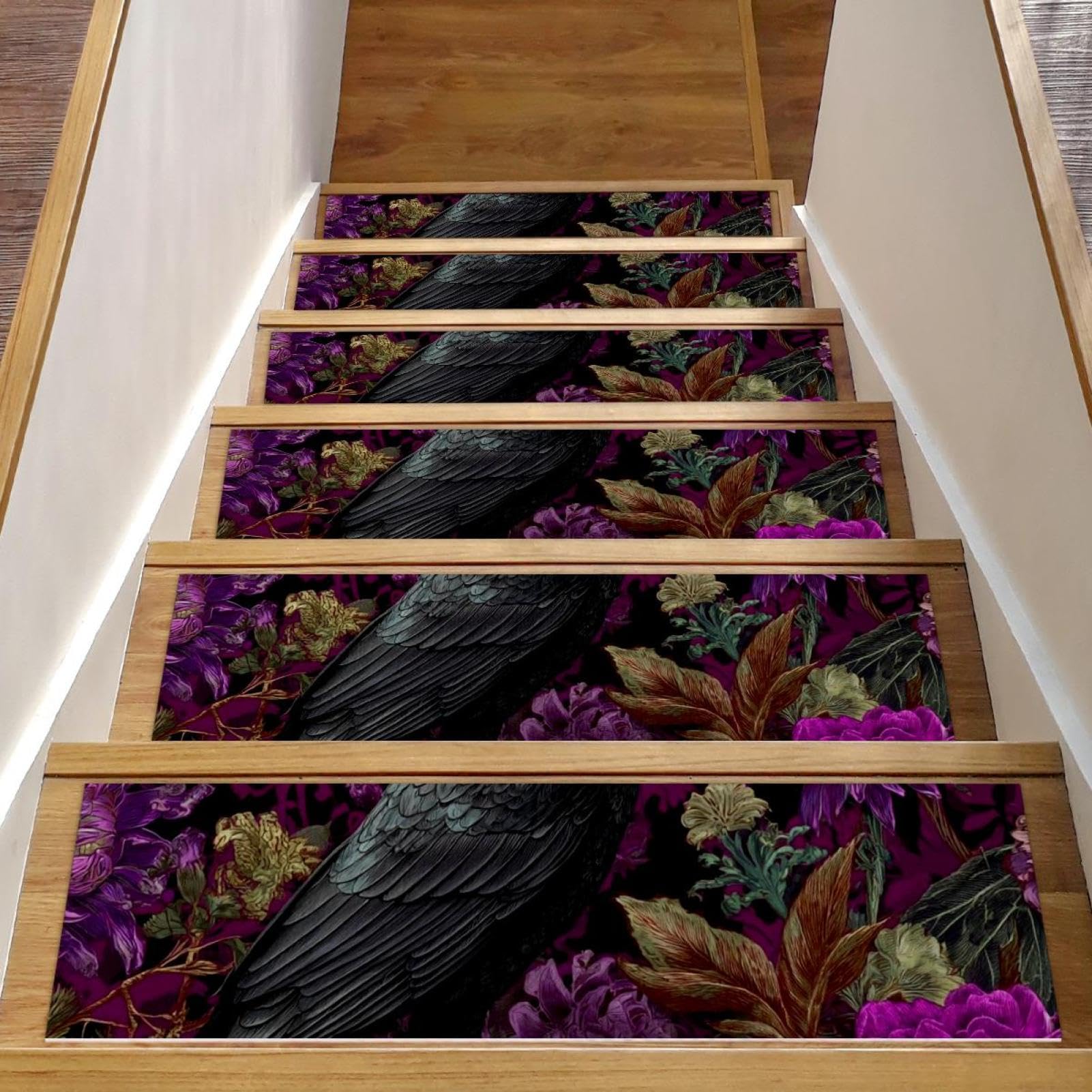 Tapis d'escalier antidérapants pour marches en bois, solution lavable contre les chutes