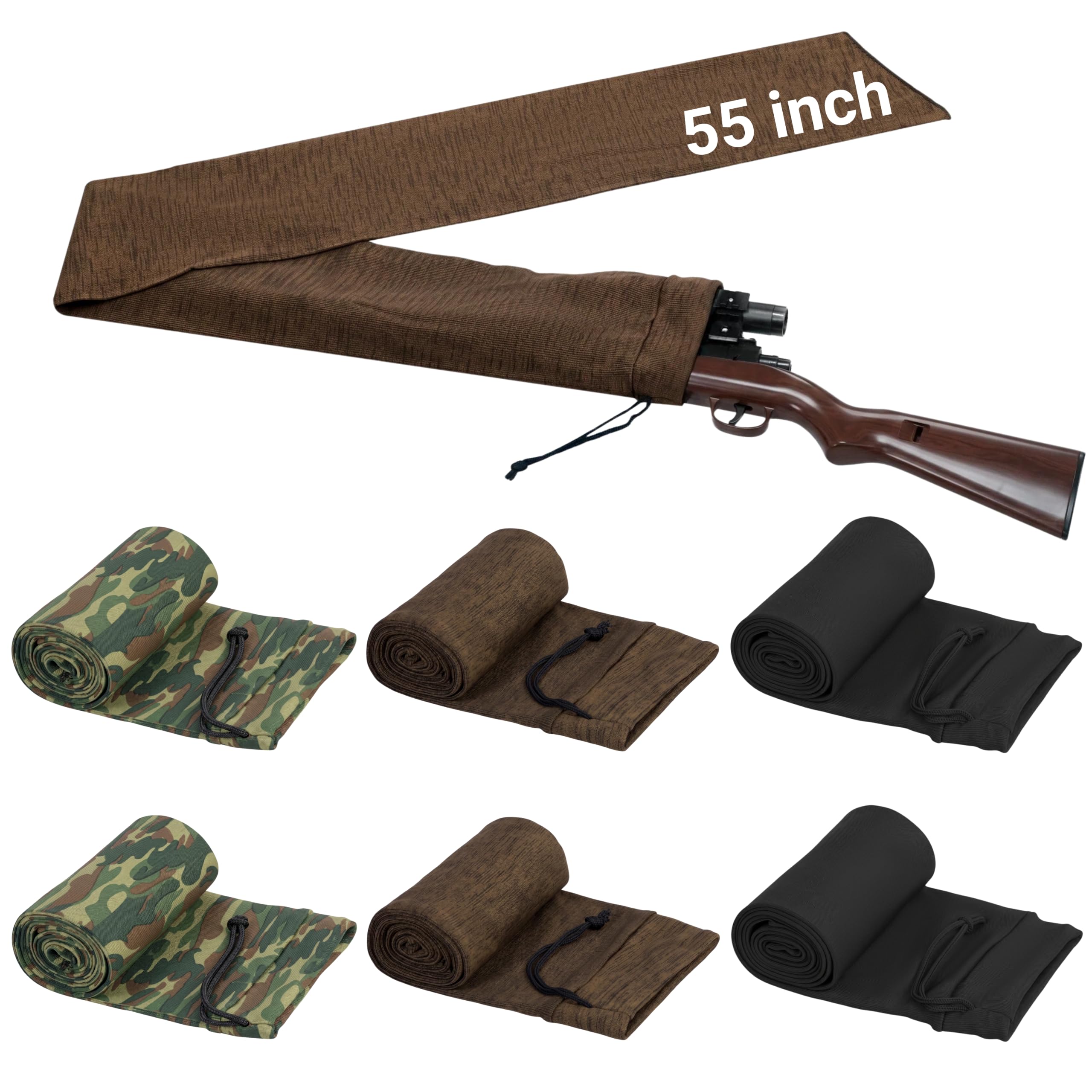 55 Inch Silicone Gun Socks for Rifles and Shotguns with Scopes
