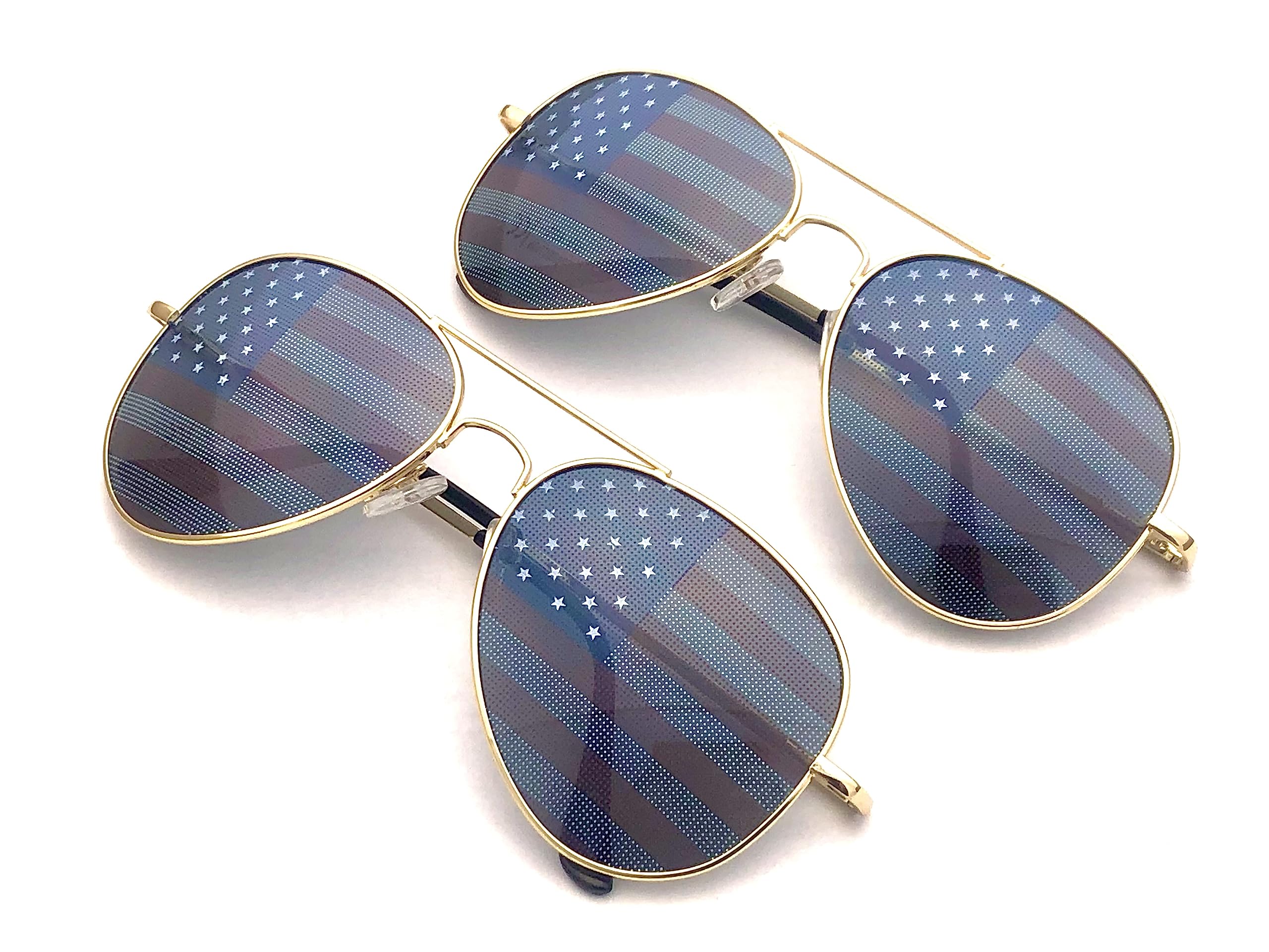Goson American Flag Mirror Novelty Decorative Sunglasses