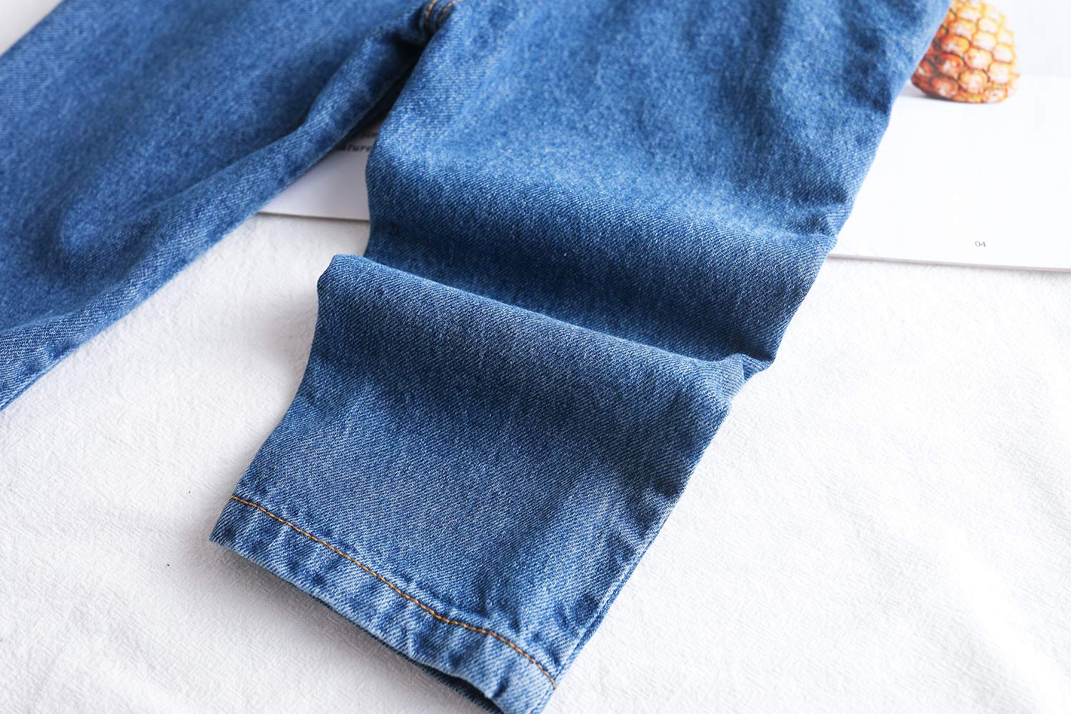 KIDSCOOL SPACE Bébé garçon fille Salopette jean, tout-petits vêtements travail mignons denim déchiré
