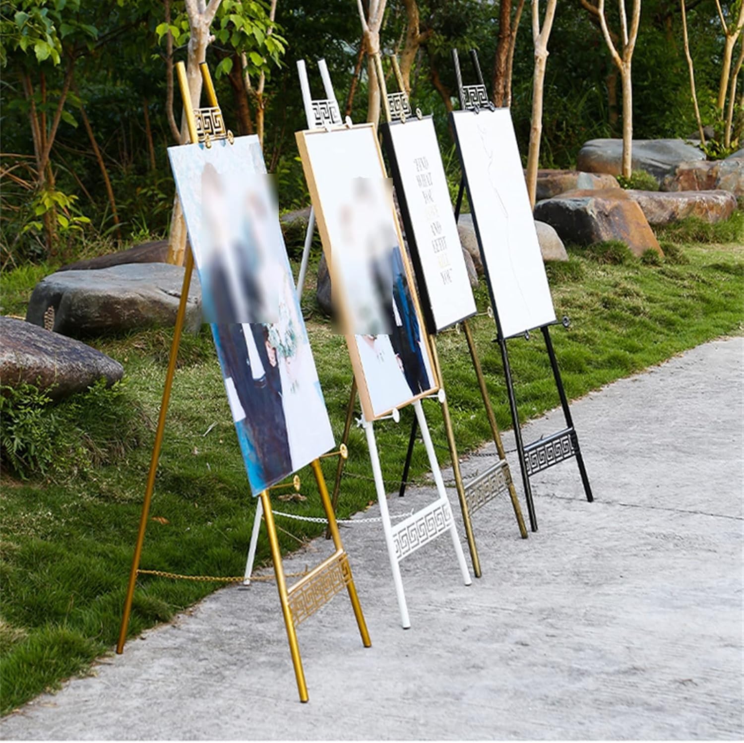 Cavalletto pieghevole portatile regolabile da 150 cm, espositore pesante per dipinti, matrimoni, eventi e insegne da negozio, ideale per artisti e fotografi