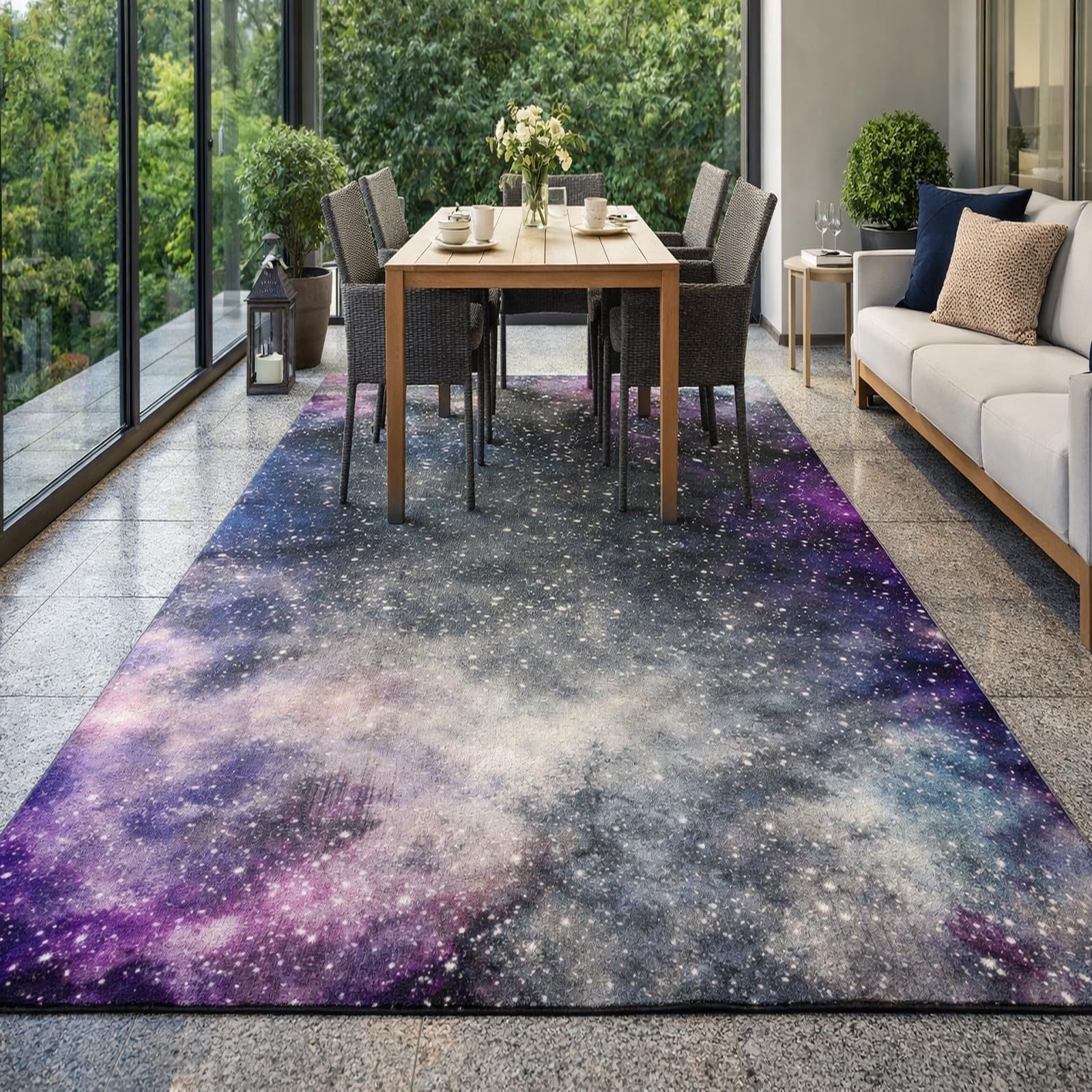 Tapis de décoration abstrait pour une chambre cosy et moderne