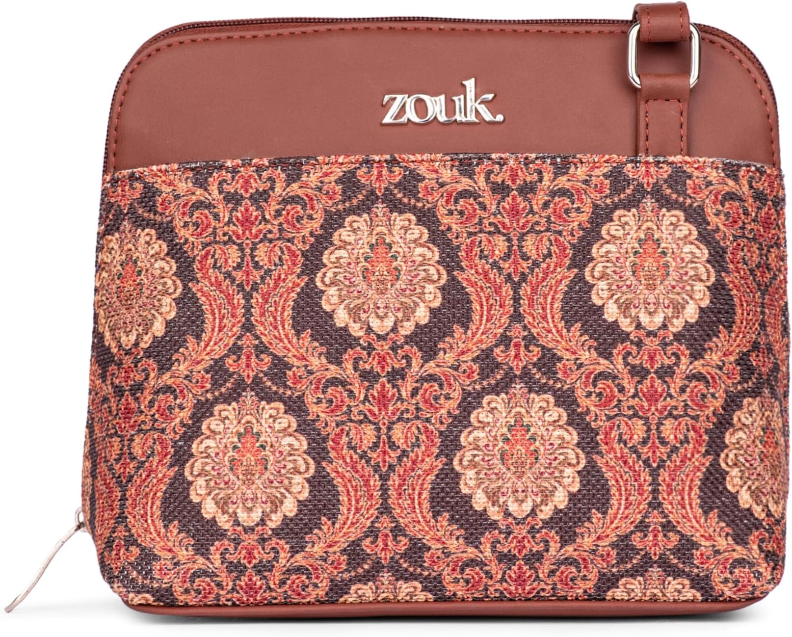 Printed Vegan Leather Out Of Office Sling Bag With Adjustable Strap For Women's Girls