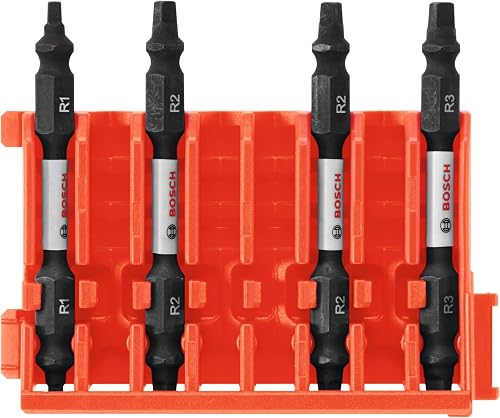 CCSDESQV2504 4-Piece Assorted Set 2-1/2 In. Impact Tough Square Double-Ended Bits with Clip for Custom Case System