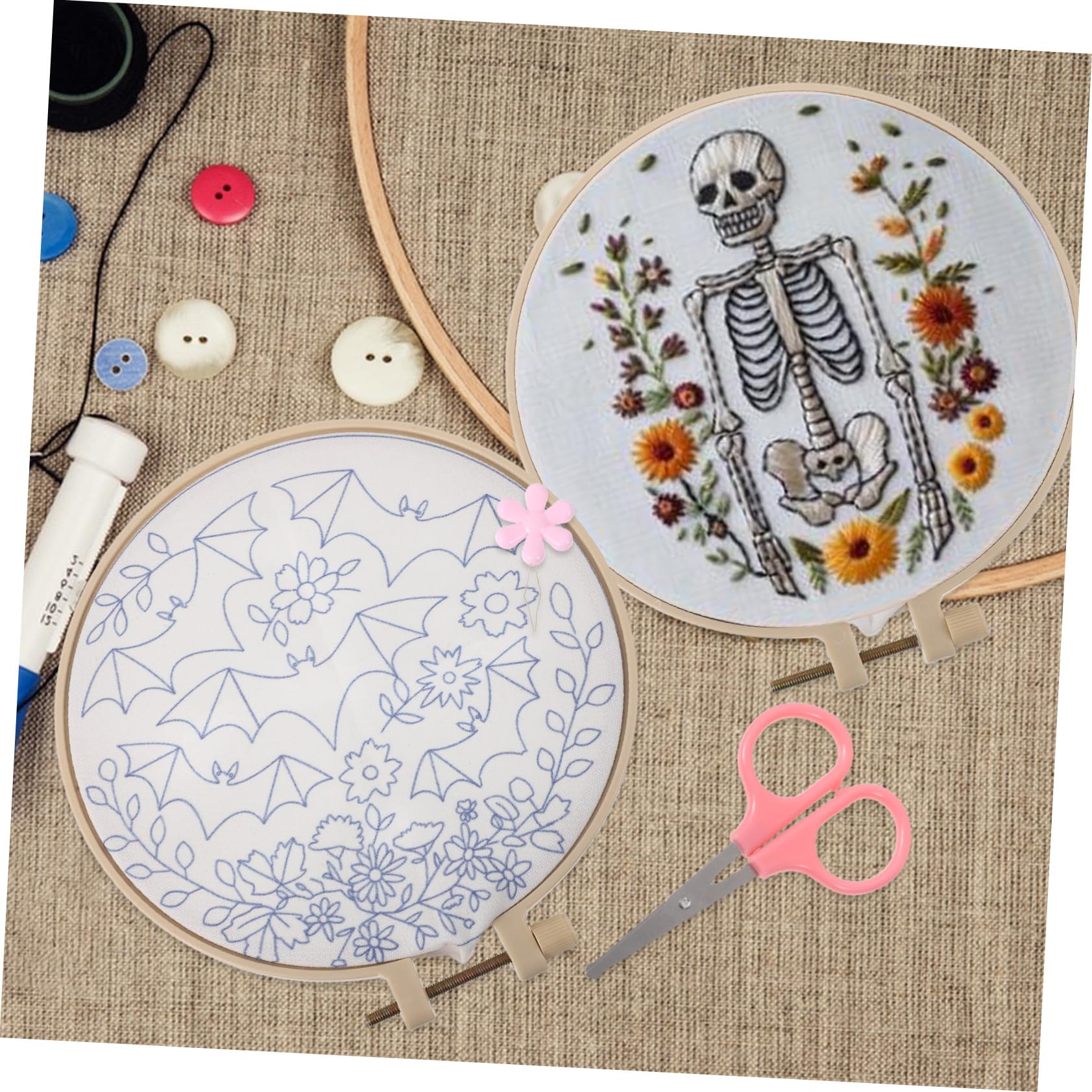 VILLFUL Kit De Bordado Para Principiantes Y Adultos Práctico Kit De Punto De Cruz A Mano De Aguja Perforadora De Punto De Cruz Para Adultos Y Principiantes
