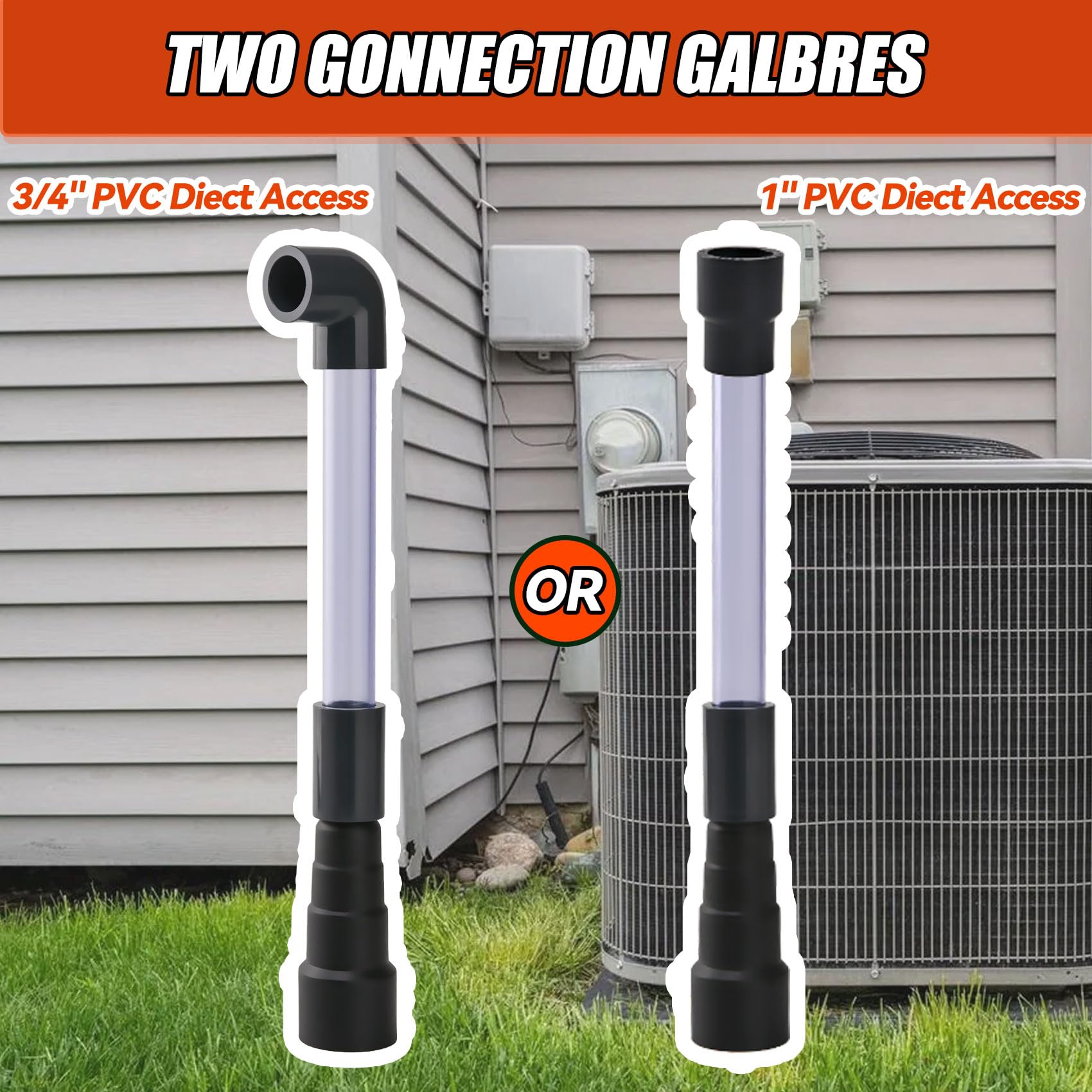 Snapklik.com : AC Drain Line Cleaner Adapter, HVAC To PVC AC Drain Line ...