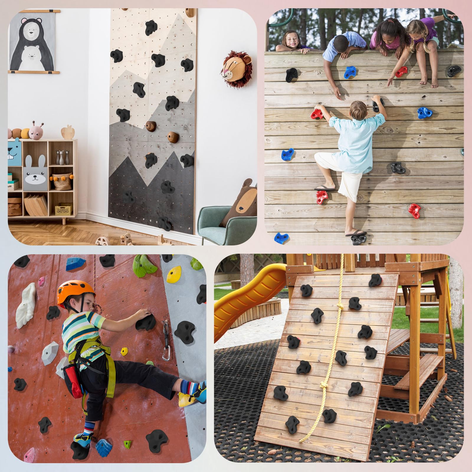 Poignées D'escalade Enfants DSOUWEH - Prises Colorées En Plastique, Sûres Et Faciles à Installer