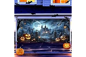 7ft x 16ft Halloween Garage Door Banner