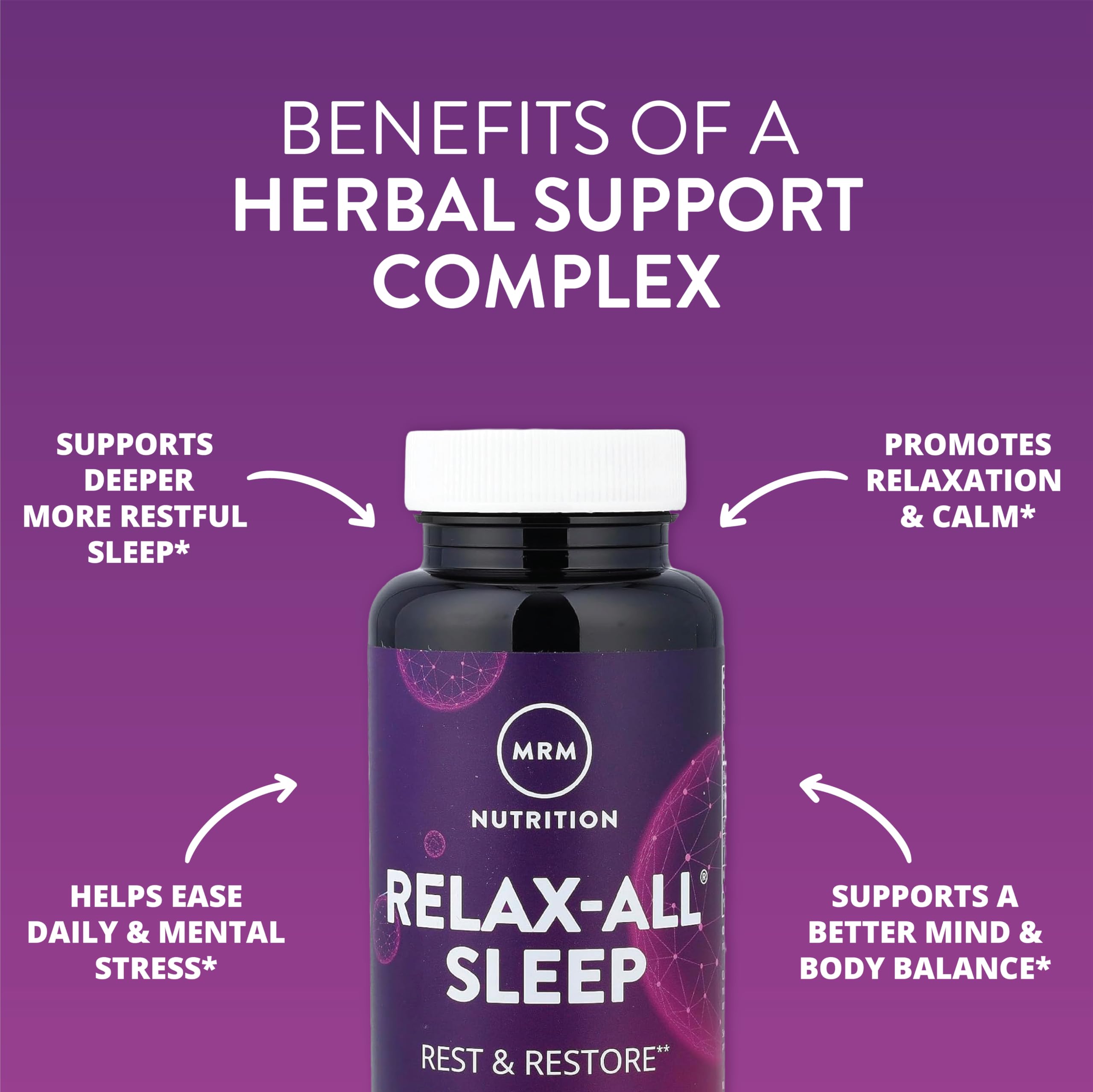 MRM Relax-All Sleep Dietary Supplement - for Women & Men - 30 Servings — Amazon image 4