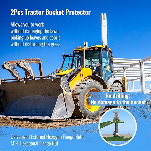 Miniatura 5 de Doppy Protector de cubo de tractor, protector de borde de esquí, versión mejorada, grosor de 38 pulgadas, dispositivo antideslizante de borde de