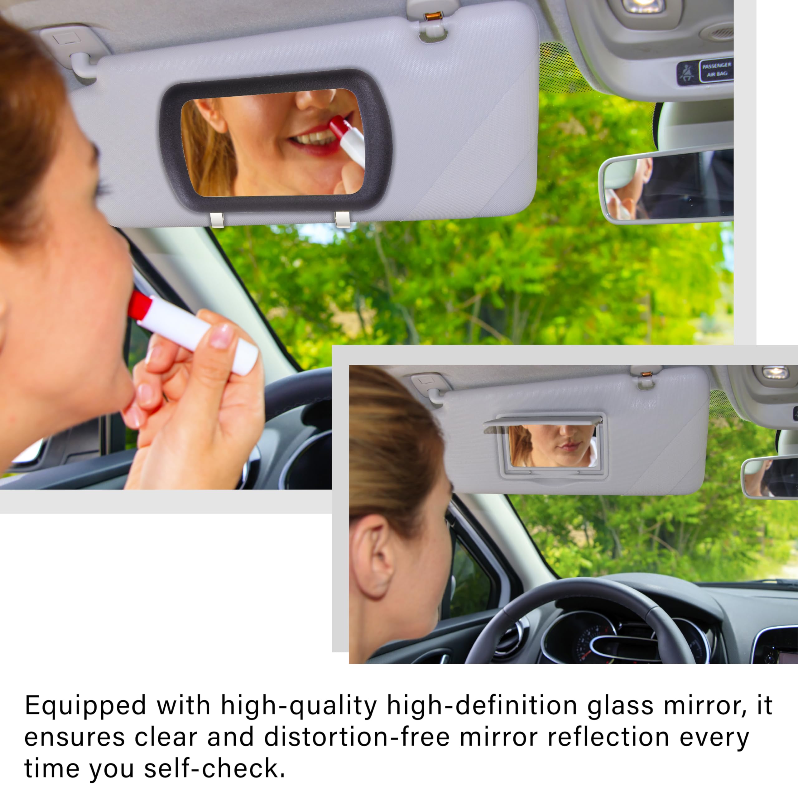Car Visor Mirror Universal Clip-On Automotive Sun Visor Vanity Mirror for SUVs and Various Vehicles car accessories interior — view 5