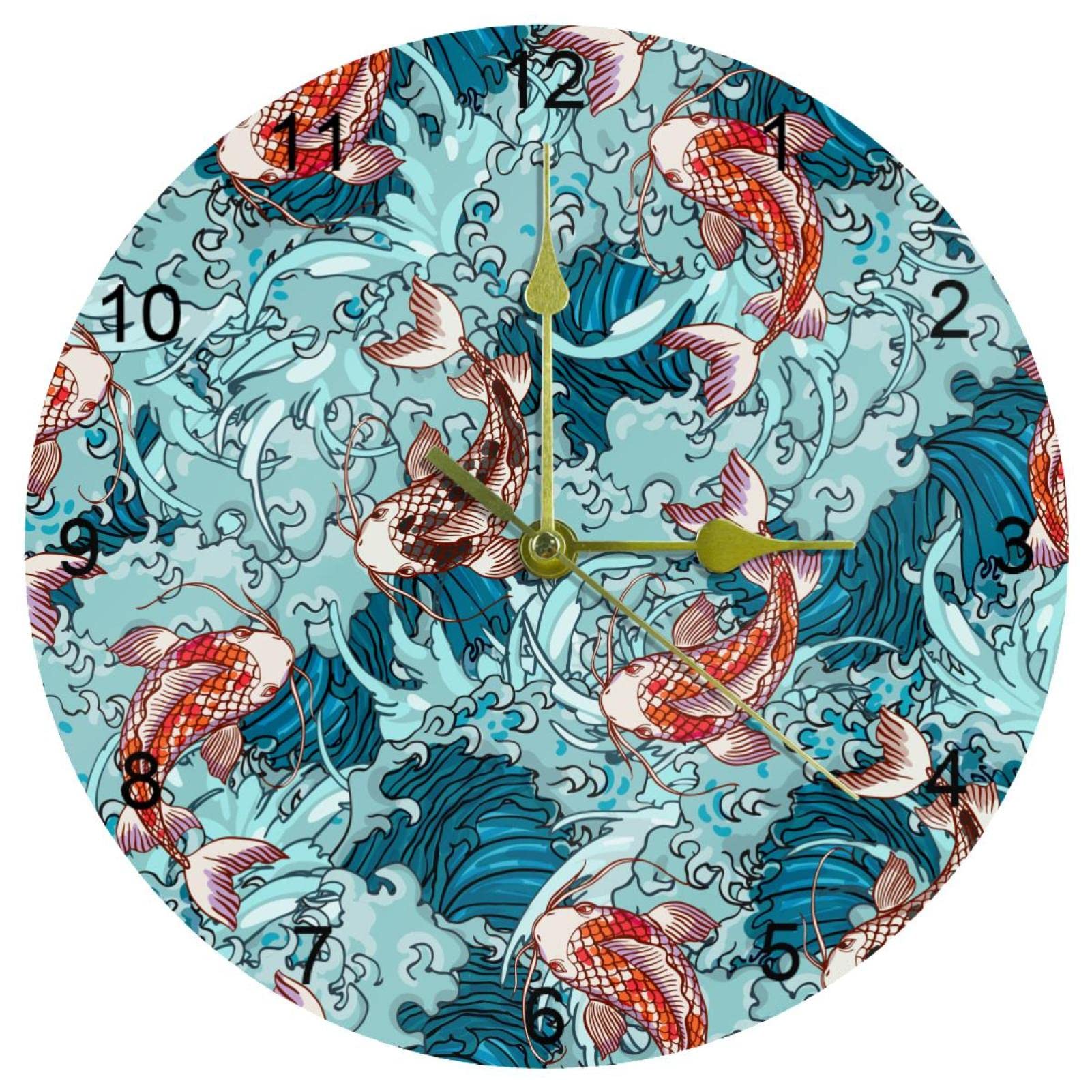 Horloge murale silencieuse à quartz pour un salon chaleureux