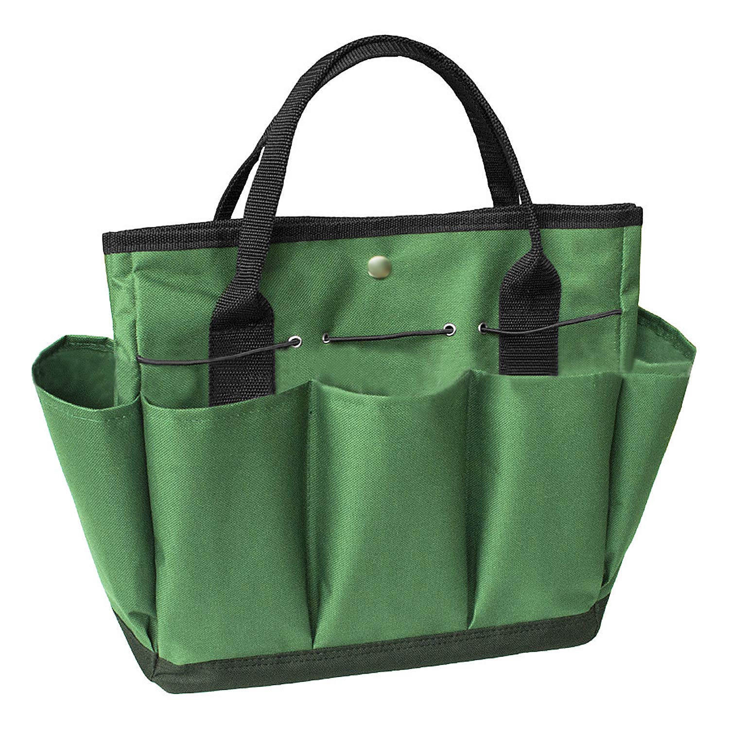 Bolsa de herramientas de jardín con múltiples bolsillos, bolsa jardinería tela Oxford 600D resistente para organizar suministros al aire libre