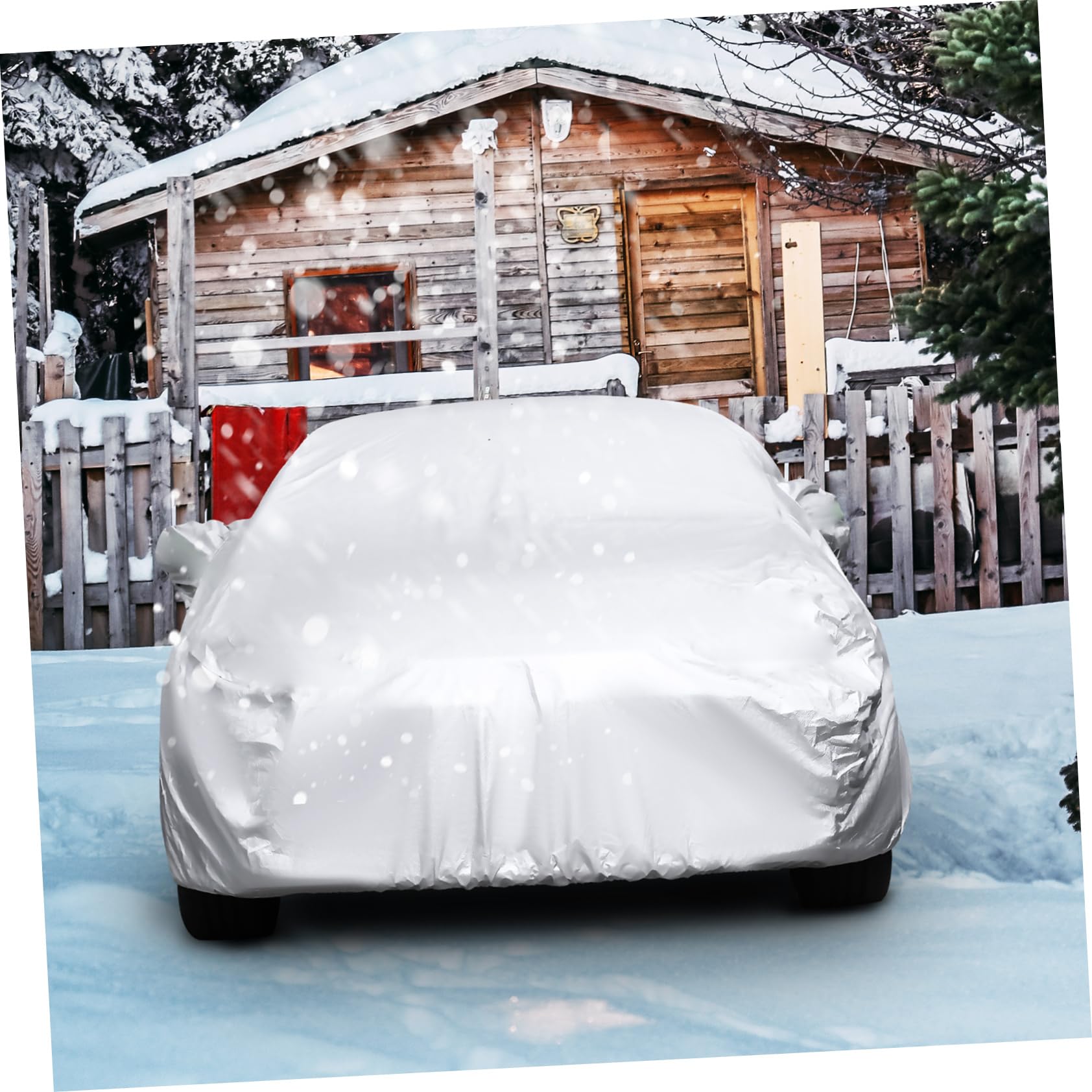 Cabilock Silver Car Cover Fit Weatherproof Easy Install Car Cover for Sun Protection — view 4