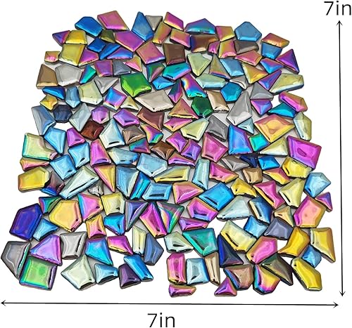 Vista 86 de Azulejos de mosaico de cerámica de 7.05 oz para manualidades, azulejos de mosaico de porcelana de 0.2 x 0.8 pulgadas para decoración del hogar