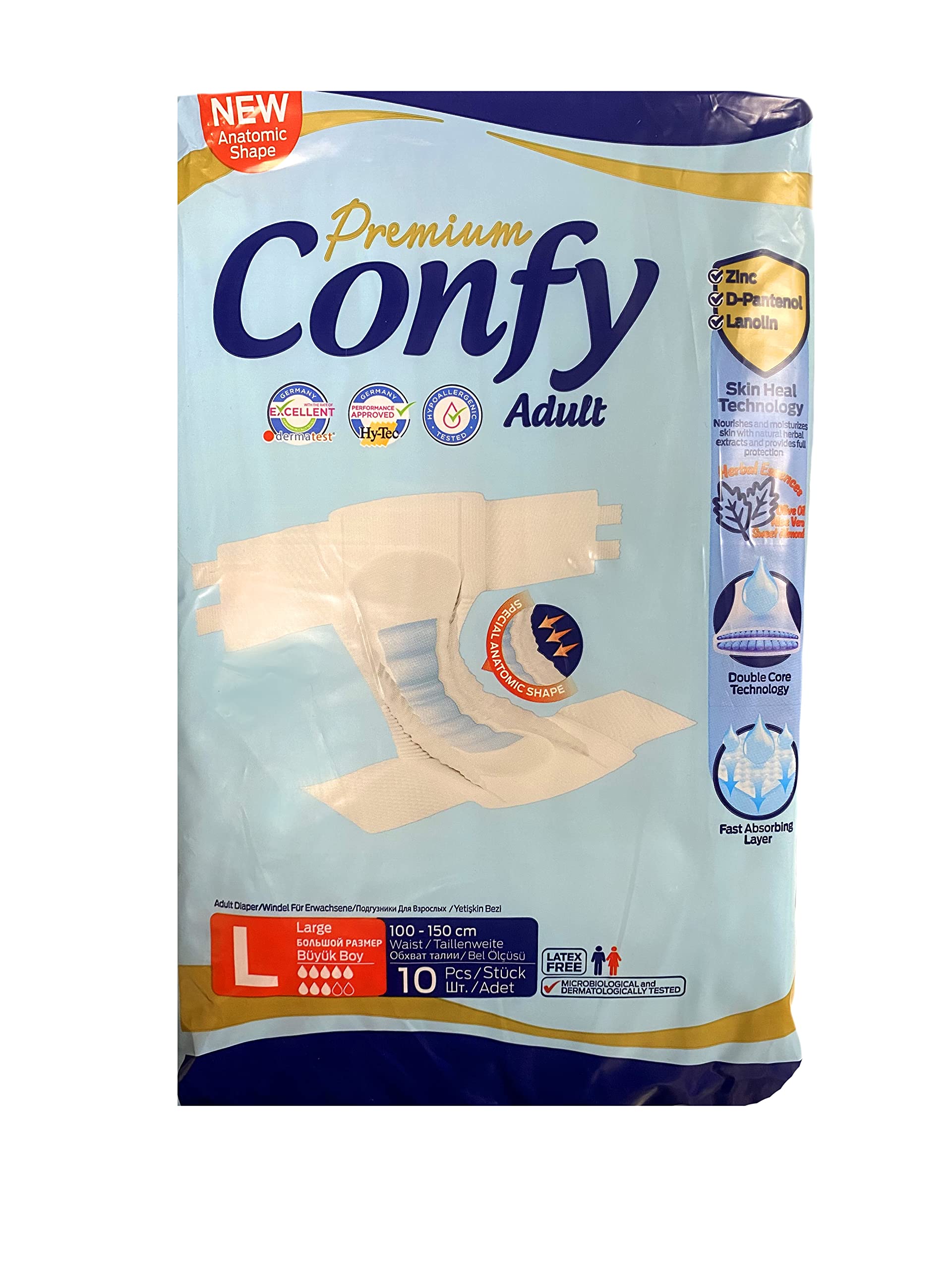 Confy Premium Adult Yetişkin Bezi Large Beden L (1 x 10 adet)