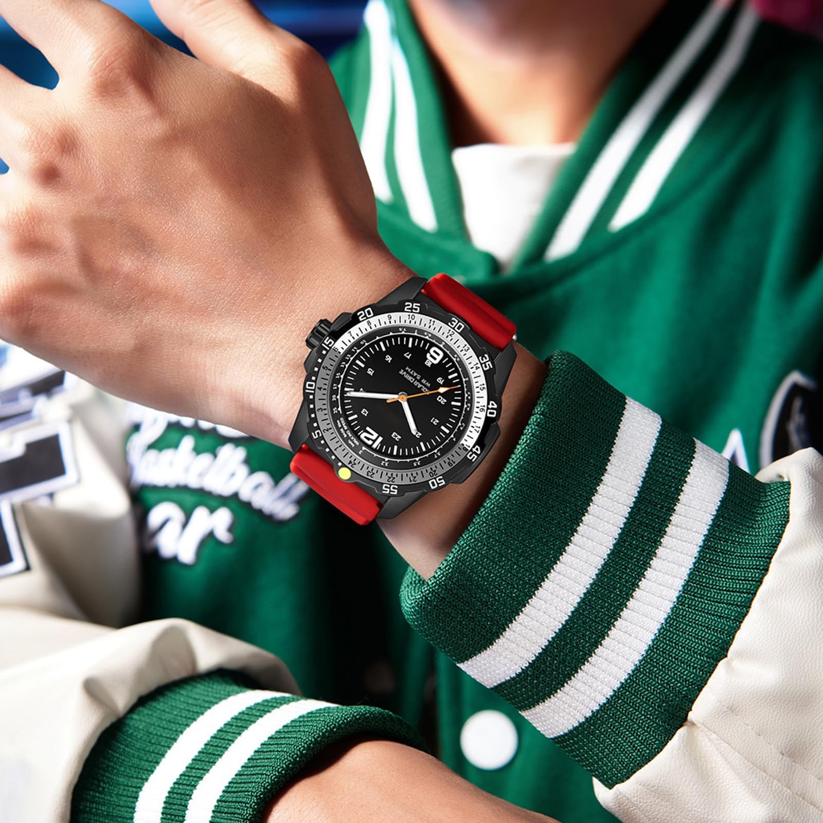 findtime Relojes militares para hombre, con energía solar, tácticos, impermeables, para hombre, deportivo, analógico