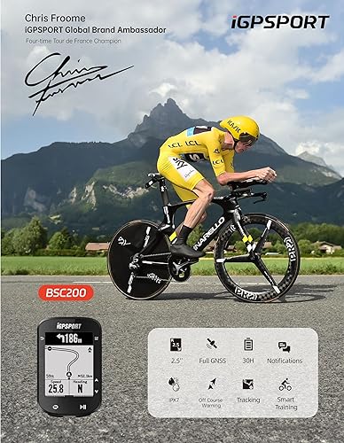 Miniatura 2 de iGPSPORT Paquete de sensores BSC200, computadora GPS para bicicleta con navegación por ruta, incluye sensores de velocidadsensores de ritmosoporte