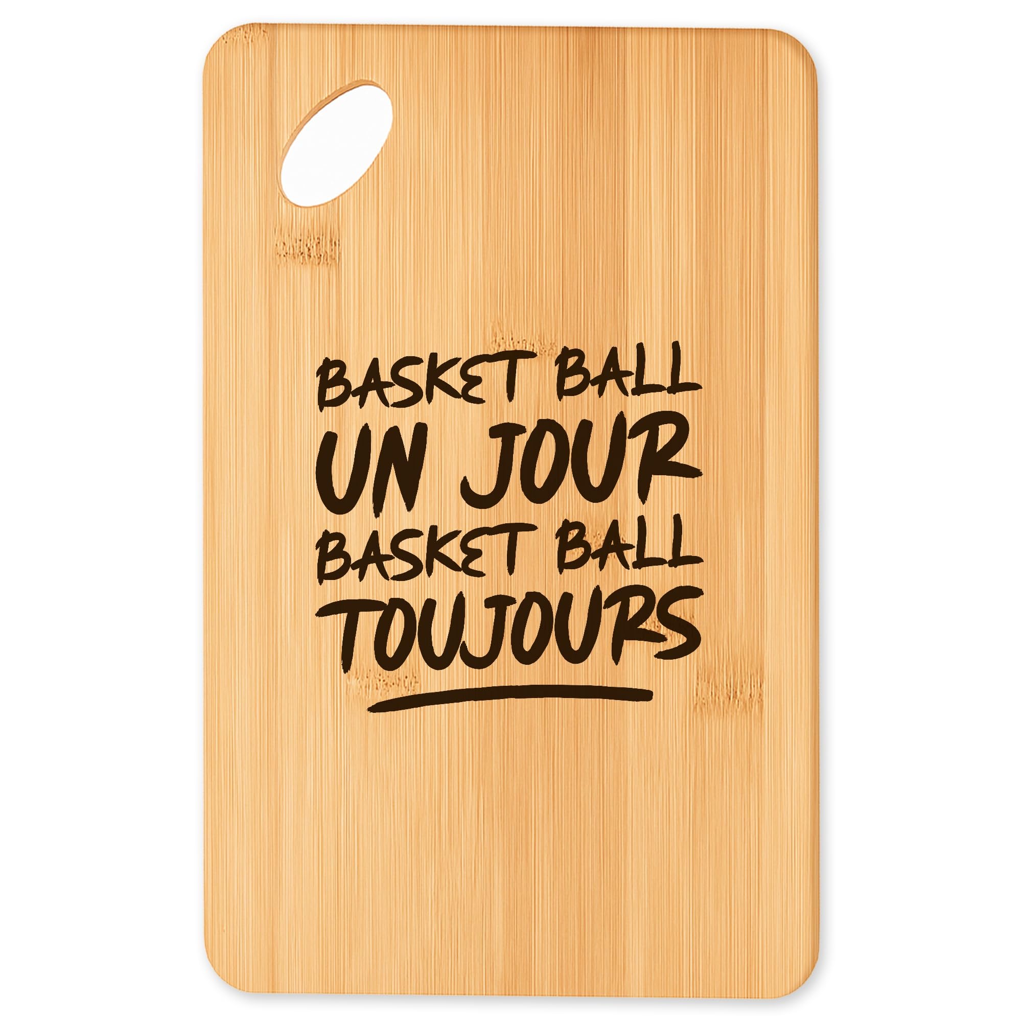 Planche à découper Basket ball en bambou : le cadeau original pour fan de cuisine
