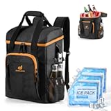 Cooler Backpack for Camping - 30 Cans Insulated Leakproof Waterproof Lunch Bag for Men and Women&comma; Cooler Bag with Ice Pack for Beach&comma; Picnic&comma; Travel&comma; Outdoor