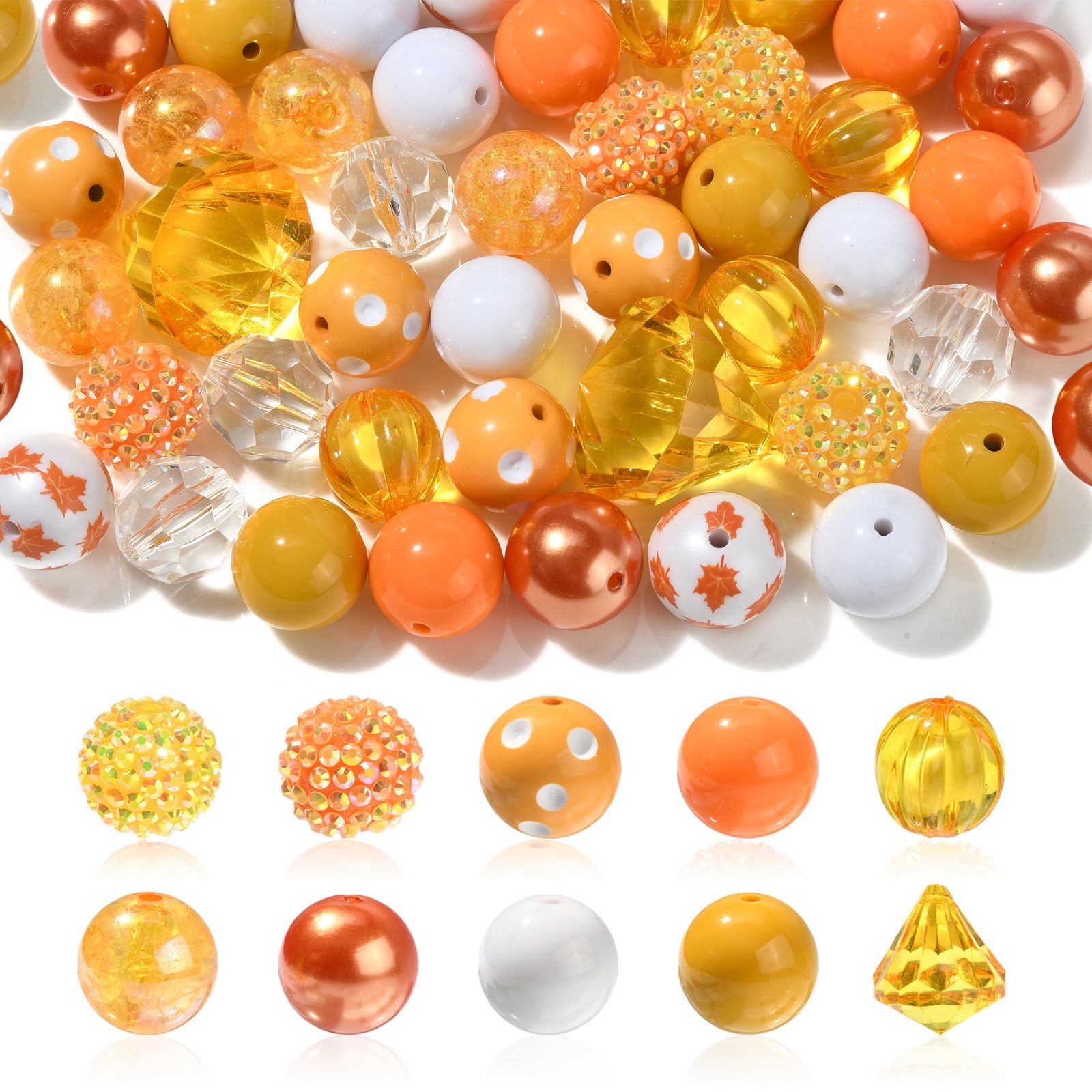 UR URLIFEHALLAssorted Glass Beads Charms for Craft Bracelet Earring Necklace Jewelry Making