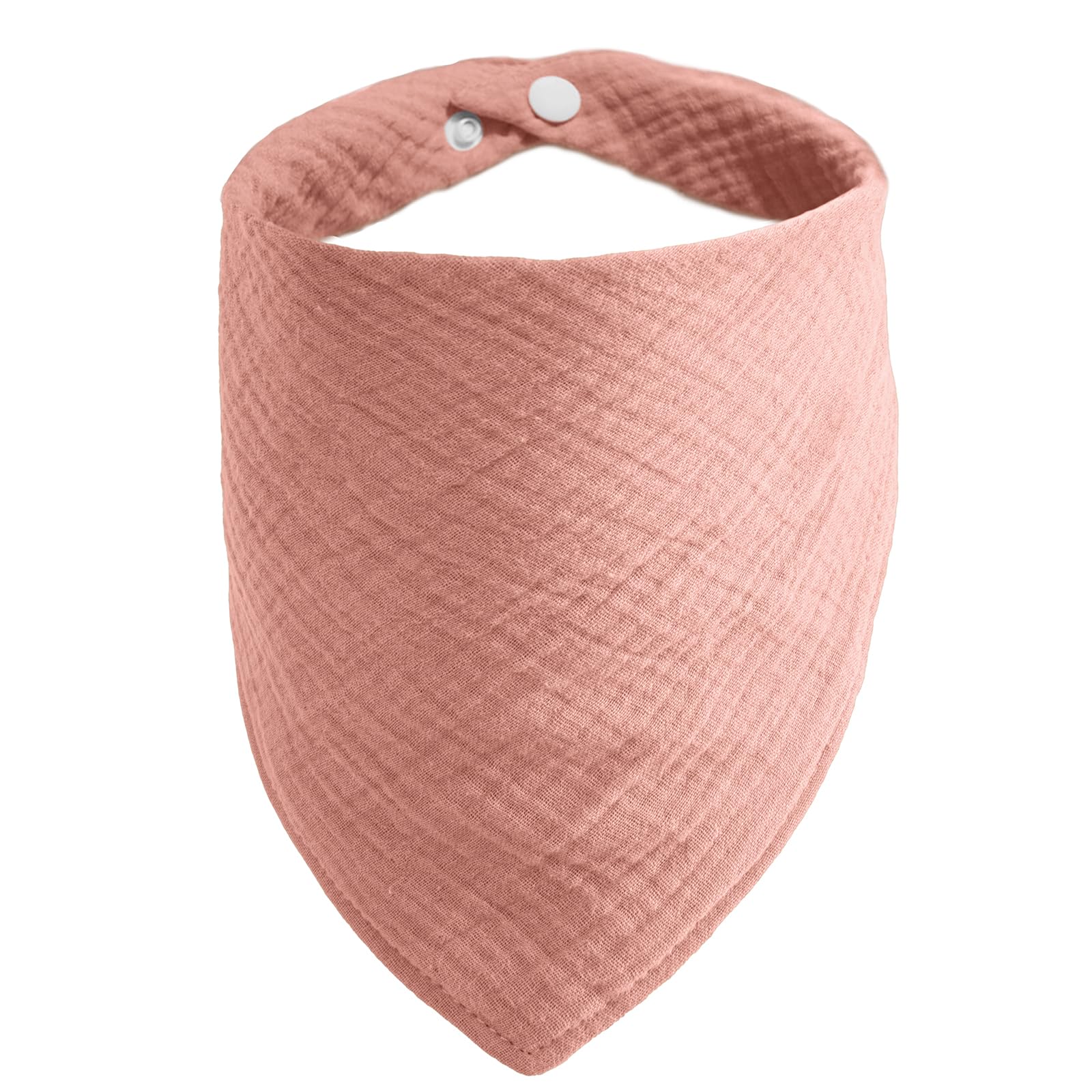 Bandana per Cani Tinta Unita - Rosa Corallo, Chiusura a Pressione, Cotone Morbido, Taglia Grande (15-40kg)