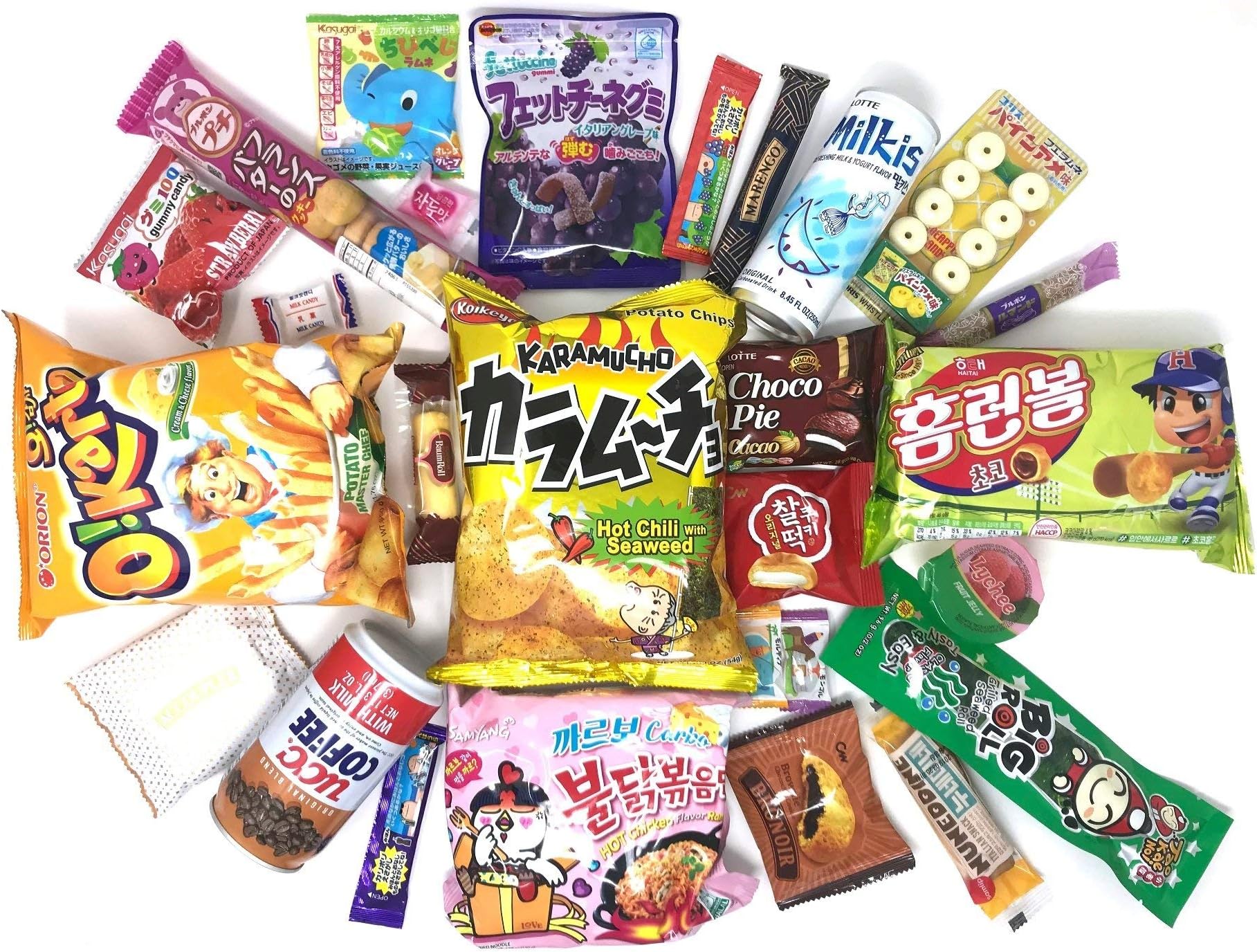 Ultimate Asian Snack Box (25 Count) | Variety Assortment of Japanese Candy and Cookies, Korean Snacks and Treats | Gift Care Package | Nom Nom Box