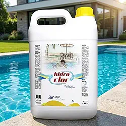 FLOCULANTE E CLARIFICANTE HIDROCLOR 5L para Piscina, Tratamento de Água, Tripla Ação, Concentração 32%, Líquido