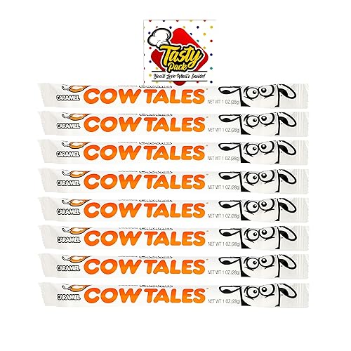 Goetze Cow Tales Tasty Candy Bundle Original Caramel Paquete de 8 piezas con imán TastyPack