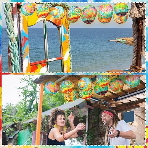 Miniatura 4 de Frienda 6 linternas de papel colgantes de fútbol, decoración de cuenco de fútbol, decoraciones colgantes de cumpleaños de fútbol, marrón, blanco,