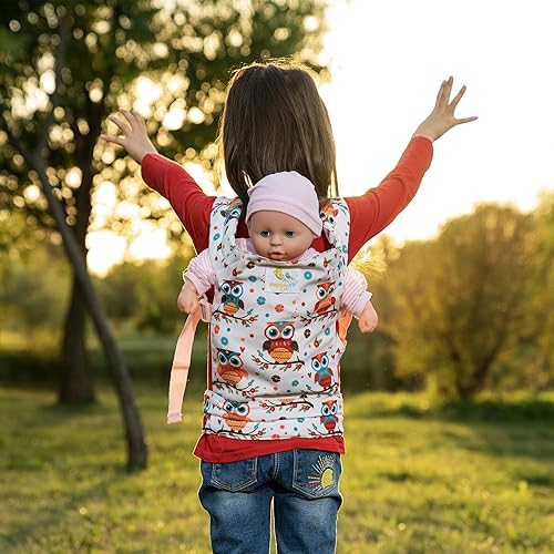 Miniatura 3 de HappyVk - Portabebés - Portabebés delantero y trasero para niñas pequeñas-búho