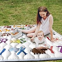 Vista 8 de Baby Play Mat, 50x50 Playpen Mat with Super Soft Touch, Activity Mats with Upgraded Anti-Slip Bottom, Machine Washable Crawling Mats for Floor &