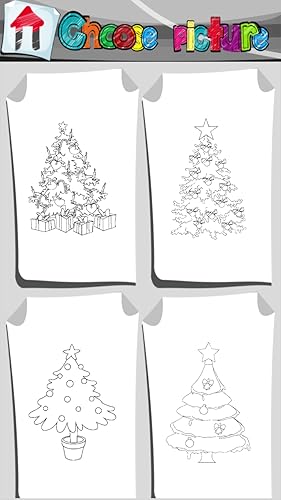 Livro de colorir de árvore de Natal