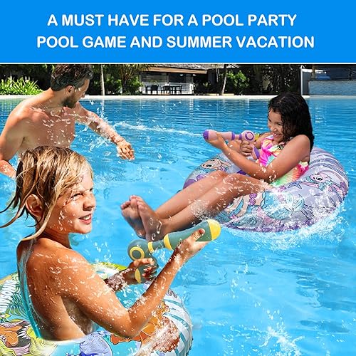Miniatura 4 de Inflatable Pool Float with Water Gun, Floaties for Adults Teens and Kids, Pool Toys for Kids Ages 8-12, Beach Inner Pool Tubes for Floating, Summer