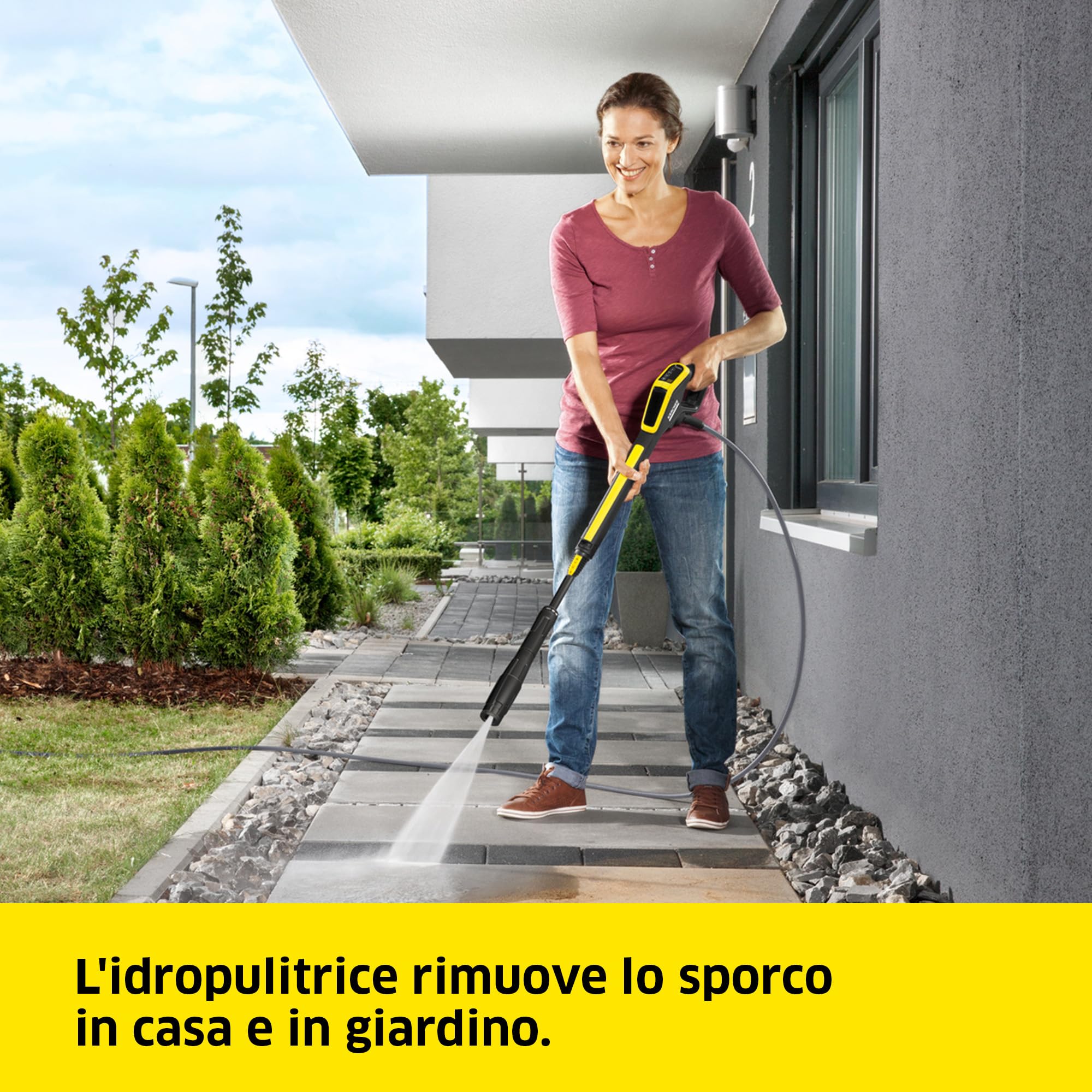 Kärcher Idropulitrice K 4 Power Control Flex Home, Pressione 130 bar, Portata 420 l/h, Area di Lavoro 30 m²/h, Incl. Pistola Alta Pressione, Ugello Rotante, Lancia, Lavasuperfici