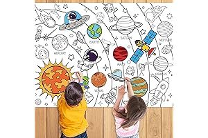 Gigantic Coloring Fiesta for Little Astronauts: Enormous Space Poster Transforming Your Party...