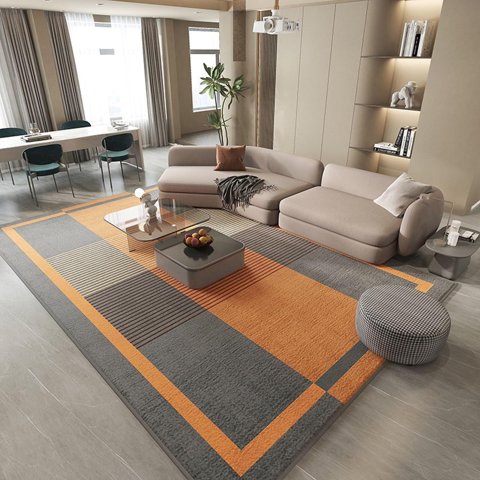 YUANWAN Soft Rugs Living Room 200 x 220 cm Fluffy Shaggy Super Soft Non Slip Washable Machine Washable Rugs Soft Bedroom Carpet for Bedroom Kitchen Lounge, 3