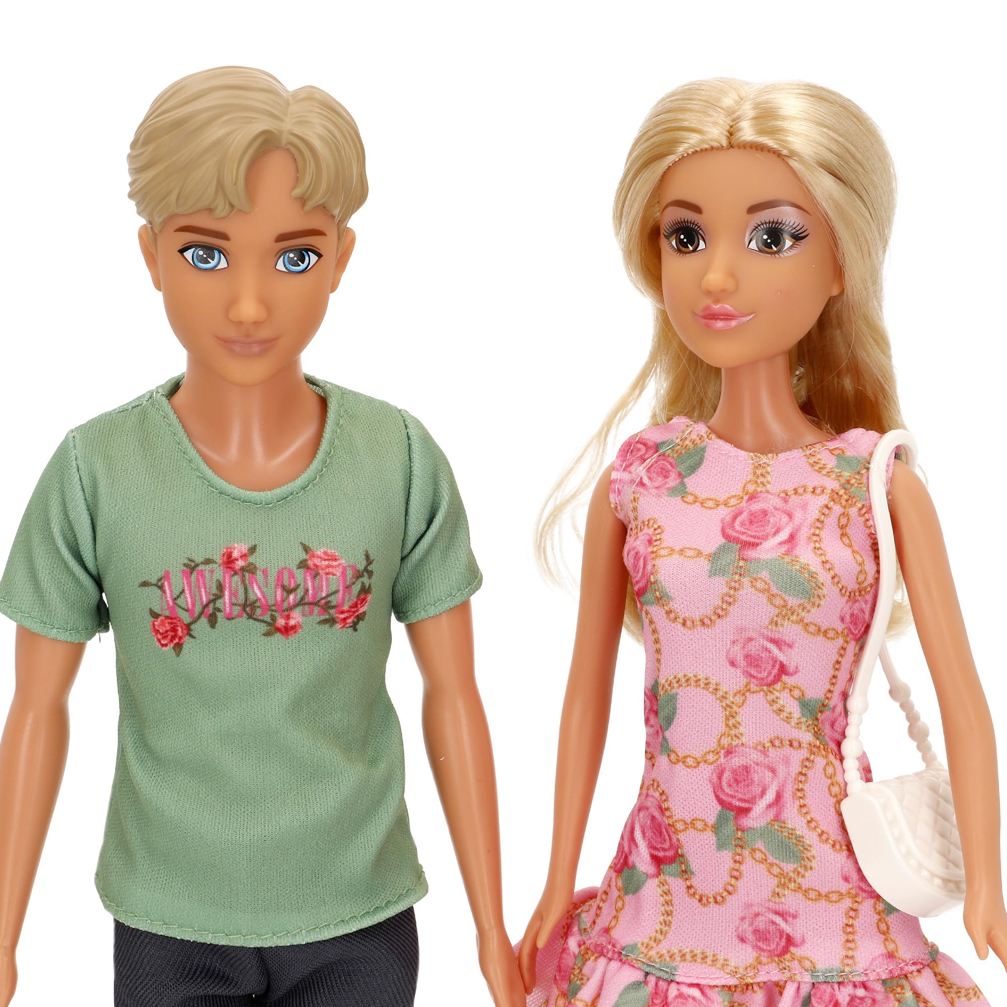 Image secondaire de Ensemble de 2 poupées articulées Isabella et Enzo avec accessoires