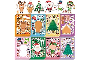 Christmas Make a Face Stickers