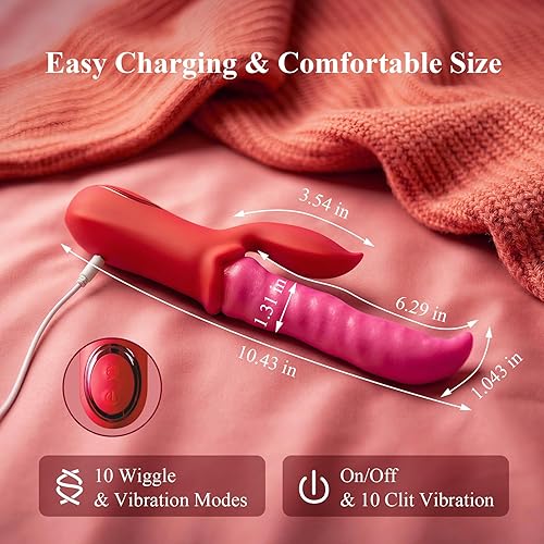 Miniatura 6 de Vibrador de juguetes sexuales para adultos, consolador – Vibrador de ondulación profunda y placer prolongado con acción de lengua lamiendo, con 10