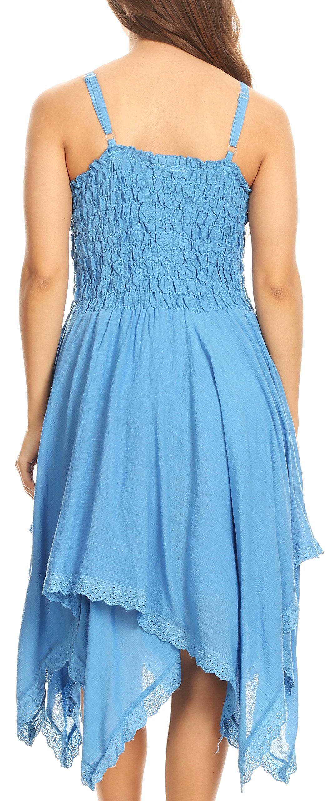 Sakkas Ella Robe Double Couche Corsage Smocké Bretelles Spaghetti