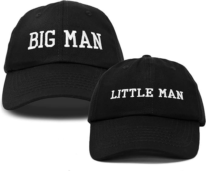 DALIX Big Man Little Man Hat Father Son Matching Cap Fun Gifts