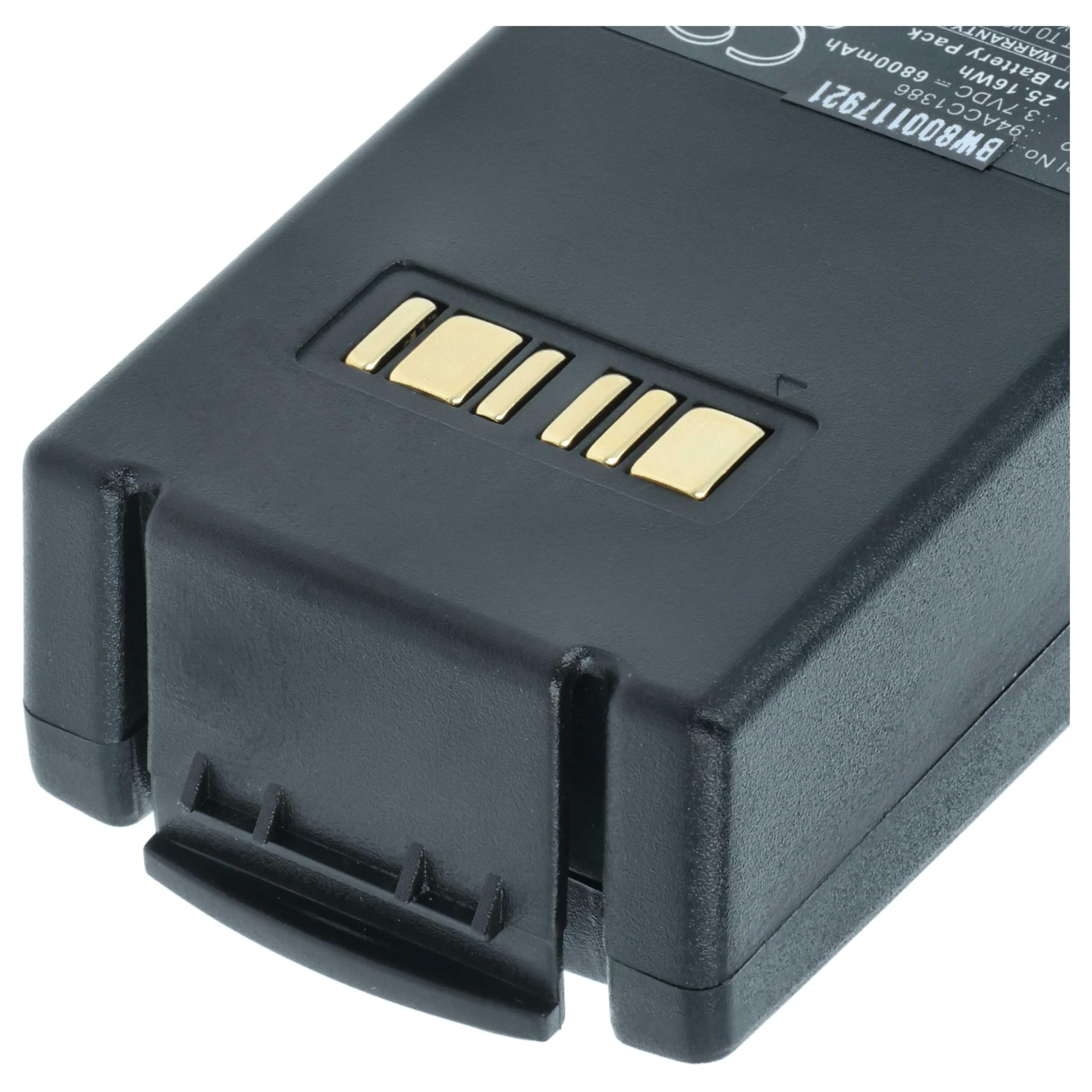 vhbw 2 x akumulator kompatybilny z Datalogic Falcon X3, Falcon X4, Falcon X3 Plus skaner kodów kreskowych POS (6800 mAh, 3,7 V, litowo-jonowy)