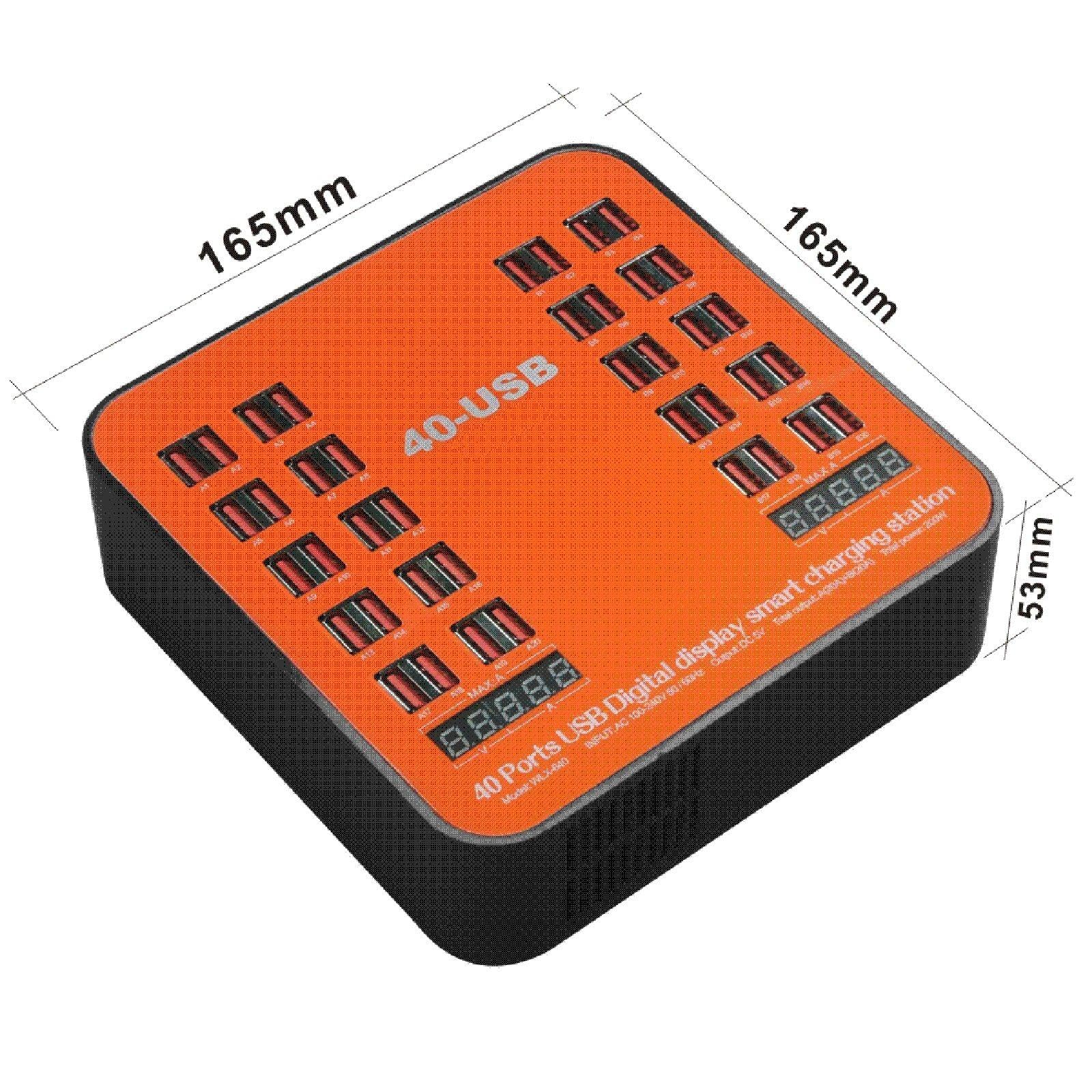 Stazione di ricarica rapida USB da 200 W Base 40 porte Adattatore per caricabatterie USB per tablet cellulare